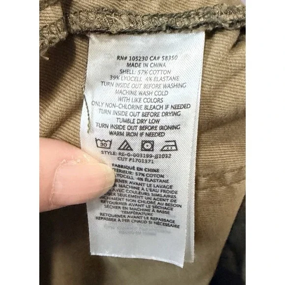 Joie Skinny Crop Ankle Zip Pants Jeans Moto Cargo SZ 26 Green - Picture 8 of 8